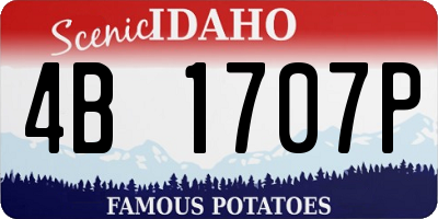 ID license plate 4B1707P