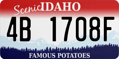 ID license plate 4B1708F