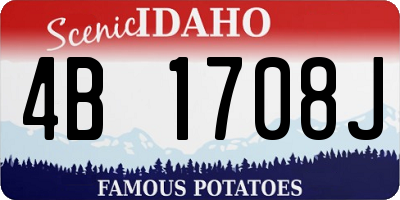 ID license plate 4B1708J