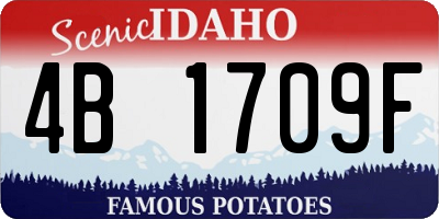 ID license plate 4B1709F