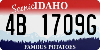ID license plate 4B1709G