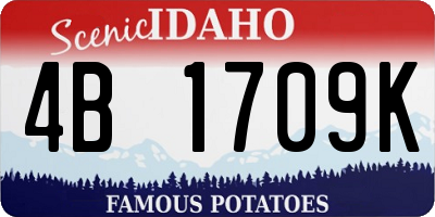 ID license plate 4B1709K