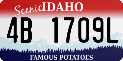 ID license plate 4B1709L