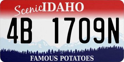 ID license plate 4B1709N