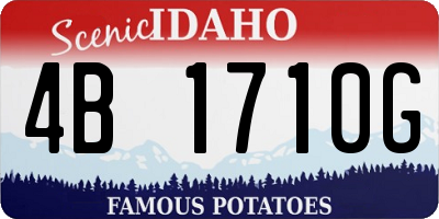 ID license plate 4B1710G