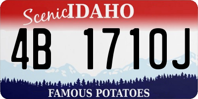 ID license plate 4B1710J