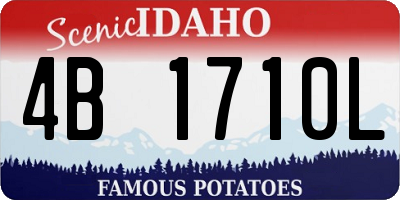ID license plate 4B1710L