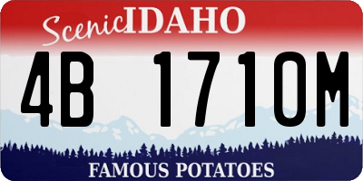 ID license plate 4B1710M