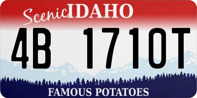 ID license plate 4B1710T