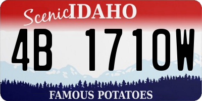 ID license plate 4B1710W