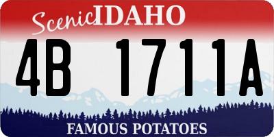 ID license plate 4B1711A