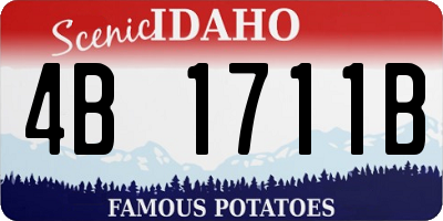 ID license plate 4B1711B