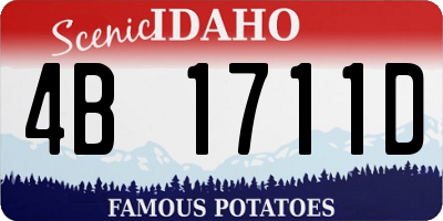 ID license plate 4B1711D