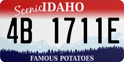ID license plate 4B1711E
