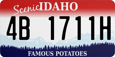 ID license plate 4B1711H