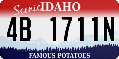 ID license plate 4B1711N
