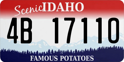 ID license plate 4B1711O