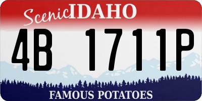 ID license plate 4B1711P