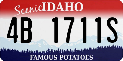 ID license plate 4B1711S