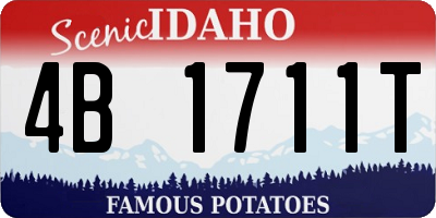 ID license plate 4B1711T