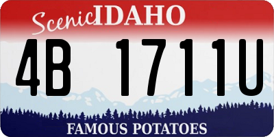 ID license plate 4B1711U