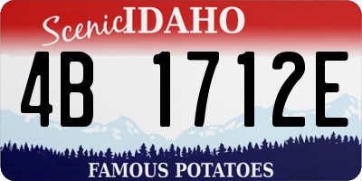 ID license plate 4B1712E