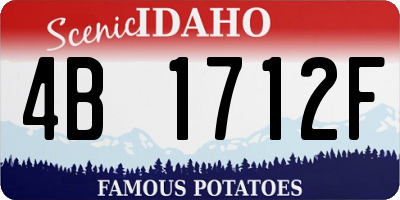 ID license plate 4B1712F