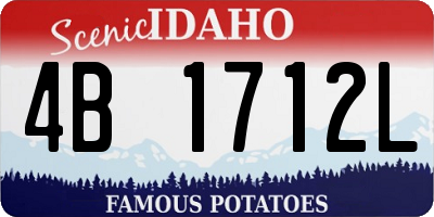 ID license plate 4B1712L