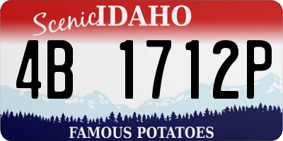 ID license plate 4B1712P