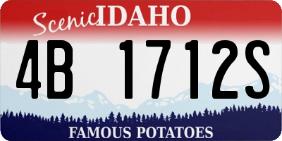 ID license plate 4B1712S