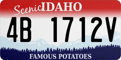 ID license plate 4B1712V