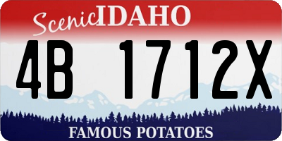 ID license plate 4B1712X