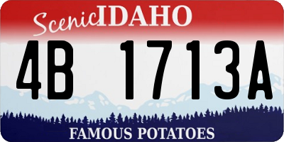 ID license plate 4B1713A