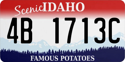 ID license plate 4B1713C