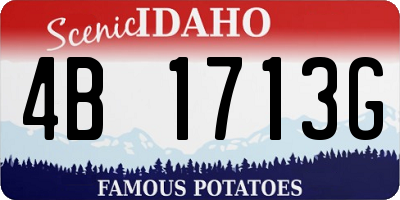 ID license plate 4B1713G