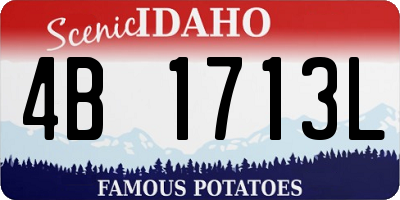 ID license plate 4B1713L