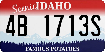 ID license plate 4B1713S