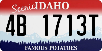 ID license plate 4B1713T