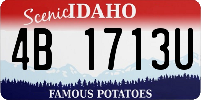 ID license plate 4B1713U