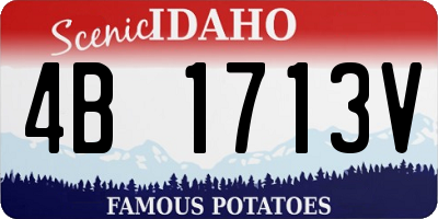 ID license plate 4B1713V