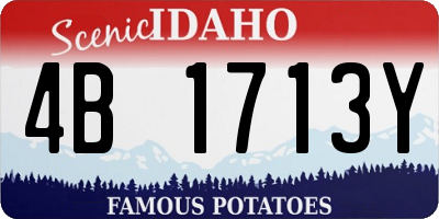 ID license plate 4B1713Y