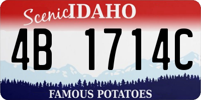 ID license plate 4B1714C