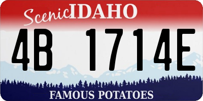ID license plate 4B1714E