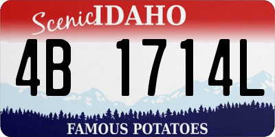 ID license plate 4B1714L