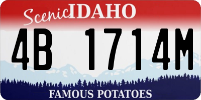 ID license plate 4B1714M