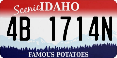 ID license plate 4B1714N