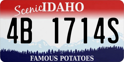 ID license plate 4B1714S