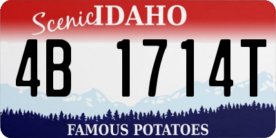 ID license plate 4B1714T
