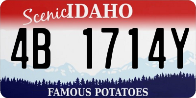 ID license plate 4B1714Y