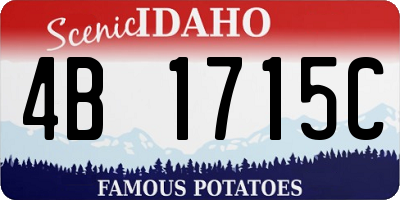 ID license plate 4B1715C